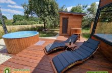 Glamping Prusiny - sauna a koupací sud