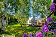 Glamping Mileč - IGLOO - sauna a koupací sud