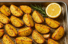 Řecké brambory, řecko, recept, brambory, večeře