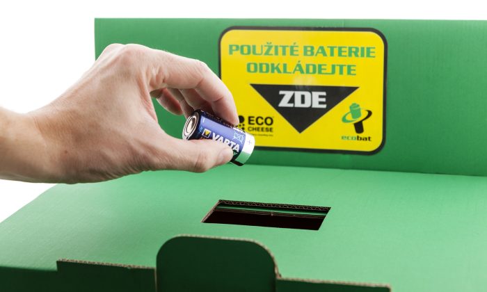 Box na použité baterie