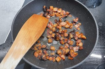 Smažení špeku na konci